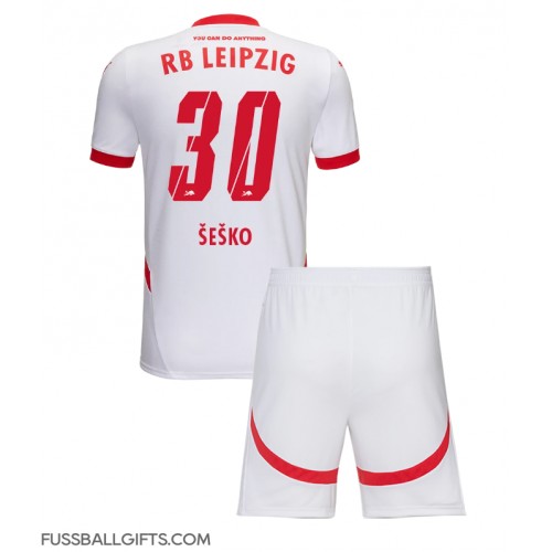 RB Leipzig Benjamin Sesko #30 Fußballbekleidung Heimtrikot Kinder 2024-25 Kurzarm (+ kurze hosen)